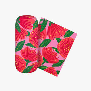 Glasses Case - Bright Pink Pohutukawa