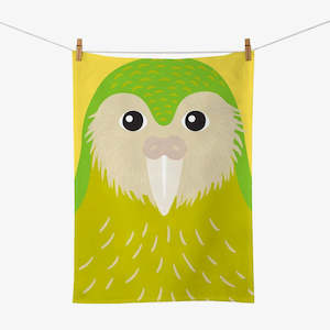 Tea Towel - Bright Kakapo