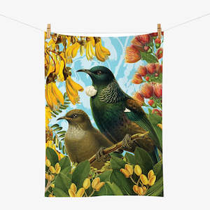 Tea Towel - Botanical Tui