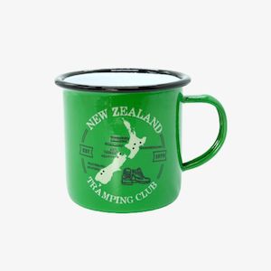 NZ Tramping Enamel Mug 375ml Green