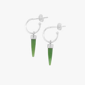 Pounamu Skinny Point Earrings