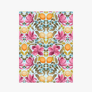 Tea Towel - Lemons & Magnolia,