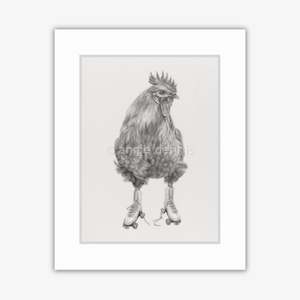 "Rooster Run" A4 Matted Print - Tara Cassidy