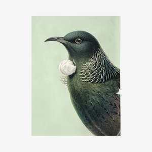 Tea Towel - Hushed Green Tui