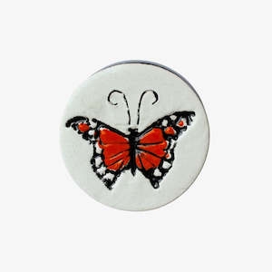 Round Tile - Monarch Butterfly