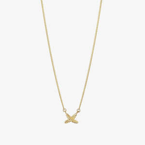 Mini Feather Kisses Pendant Gold