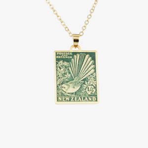 Investment: Pīwakawaka Stamp Necklace