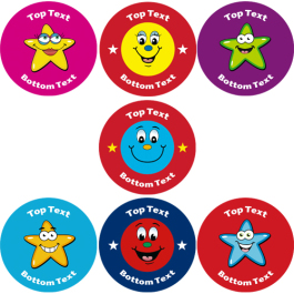 Stars and Smiles Personalised Stickers