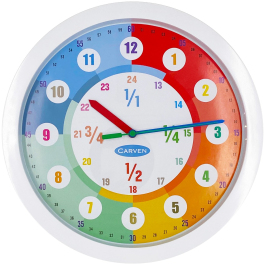 Classroom Management: Carven Educational Wall Clock - 24 hour