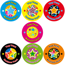 Personalised: Stylish Stars Personalised Stickers