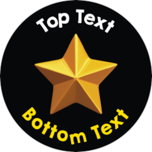 Gold Star Personalised Stickers