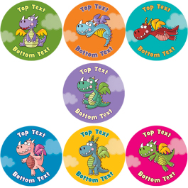 Stickers: Cheeky Dragons Personalised Stickers