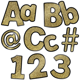 Gold Glitter Alphabet Lettering - 10cm