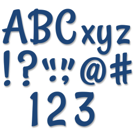 Alphabet Display Letters: Blue Solid Alphabet Lettering - 10cm