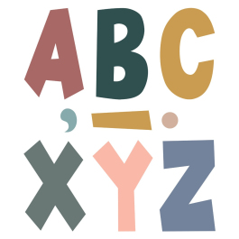 Wonderfully Wild Fun Font Alphabet Lettering - 18cm