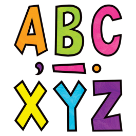 Alphabet Display Letters: Brights 4Ever Fun Font Alphabet Lettering - 18cm