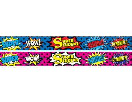 Superhero Super Student Slap Wristbands