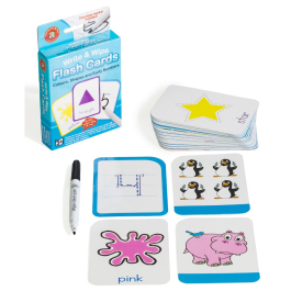 Write & Wipe Resources: Colours Shapes & Numbers Write & Wipe Flash Cards