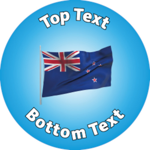 NZ Flag Personalised Stickers