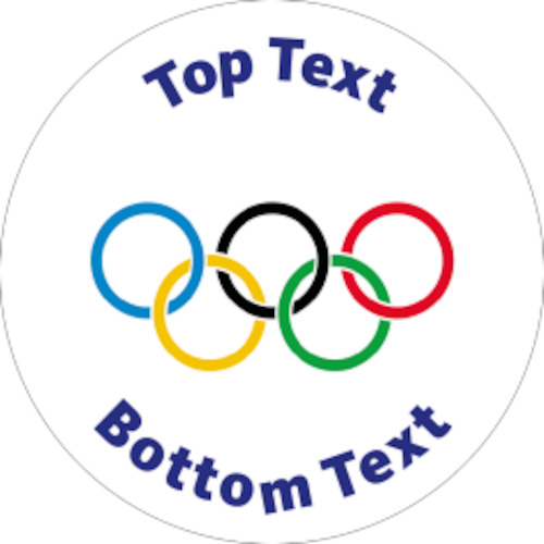 Personalised: Olympic Rings Personalised Stickers