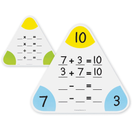 Write & Wipe Resources: Write & Wipe Fact Family Boards - Pack of 5