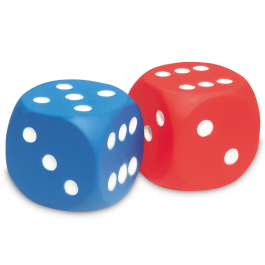 Jumbo Foam Dot Dice - Set of 2