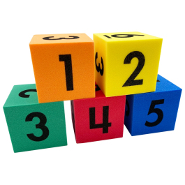 Statistics & Probability: Foam Numbered Dice 4cm - Pack of 5