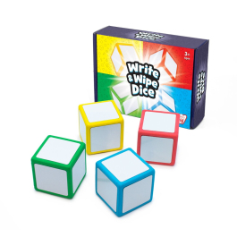 Statistics & Probability: Magnetic Write and Wipe Dice - Pack of 4