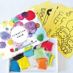 Creative art: A4 Sand Art Party Pack (10 x Cards + Coloured Sand)