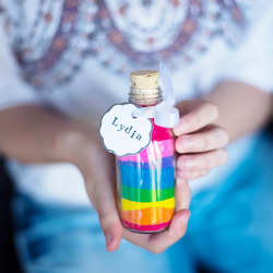 Creative art: Sand Art Bottle Pack (10 Bottles + Coloured Sand)