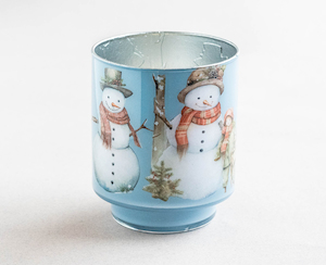 Homewares: Candle Holder - Christmas Snowman - 33 - Creative Stuff