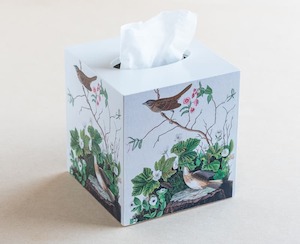 tissue box cover - birds - log - Creative Stuff