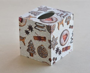 Tissue Box Cover - Christmas Biscuits - Creative Stuff