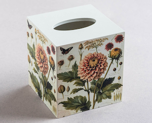 Tissue Box Cover - Dahlias Pink - Creative Stuff