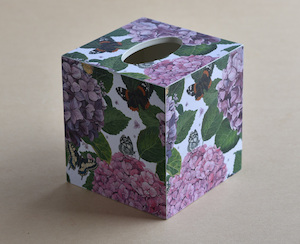 Tissue Box Cover - Hydrangeas - Pink - White - Creative Stuff