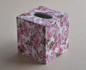 Tissue Box Cover - Pink Blossom - Creative Stuff