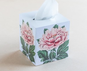 tissue box cover - pink peony - Creative Stuff