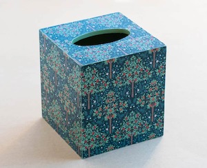 Tissue Box Cover - William Morris - Trees - Blue - Creative Stuff