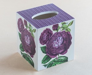 Tissue Box Cover Rose Botanical Purple - Creative Stuff