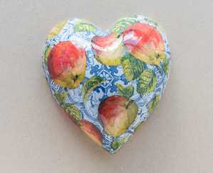 Homewares: large tile - apples - blue tile - Creative Stuff