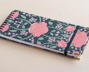 Slim Notebook - William Morris - Floral - Red - Creative Stuff