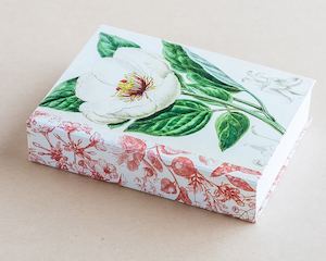 Jotter pad botanical poppy white - Creative Stuff