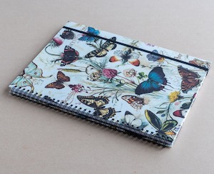 Homewares: A4 notebook - butterflies - bomo - Creative Stuff