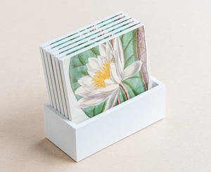 coaster set - white lilies - Creative Stuff