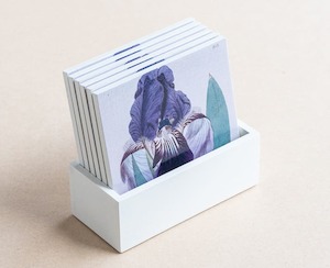 coaster set - blue iris - Creative Stuff