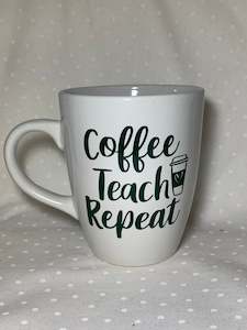 Coffee teach repeat - White