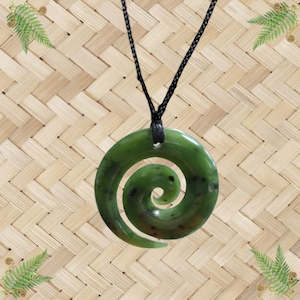 NZ Greenstone Koru Pendant - 35mm