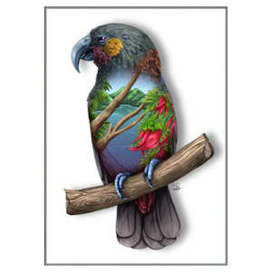 Sophie Blokker Greeting Card - New Zealand Kaka