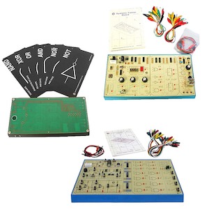 ELECTRONICS TRAINER BOARDS: Demo gates, Logic, Systems