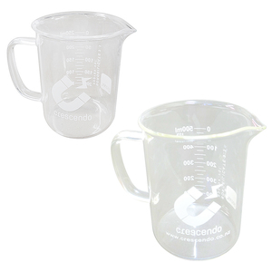 BEAKER MUG WITH HANDLE [Glass]: 250ml, 500ml